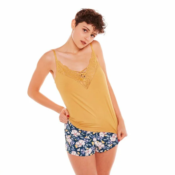 Pyjama short Pomm Poire ZAZIE jaune Pomm Poire