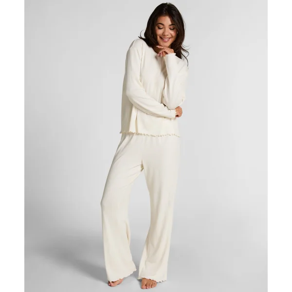 Pyjama Top Loose Pointelle - Blanc
