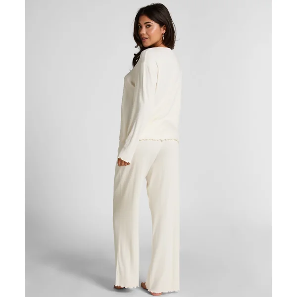 Pyjama Top Loose Pointelle - Blanc