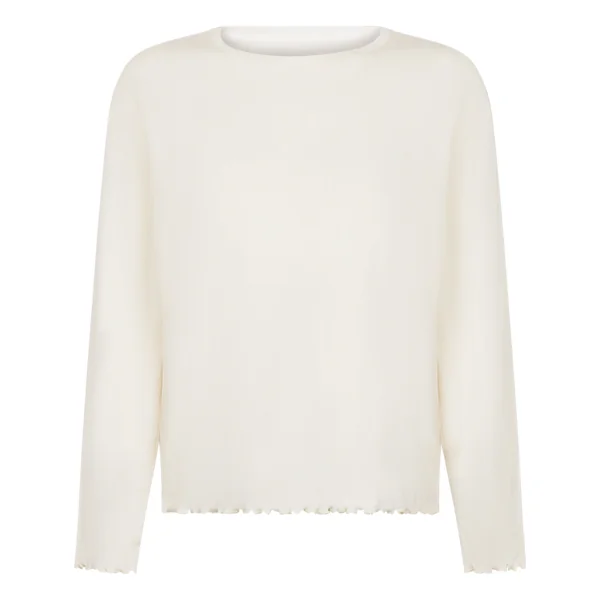Pyjama Top Loose Pointelle - Blanc