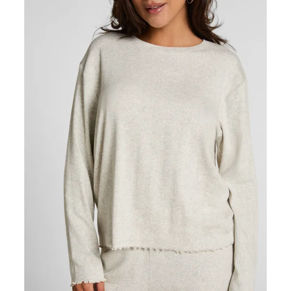 Pyjama Top Loose Pointelle - Gris