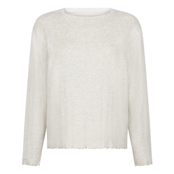 Pyjama Top Loose Pointelle - Gris