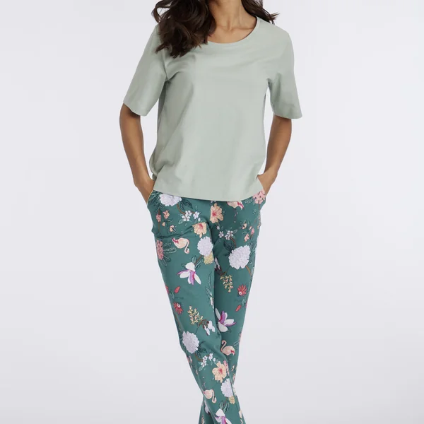 Pyjama vert en coton Lascana