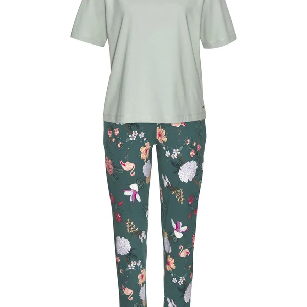 Pyjama vert en coton Lascana