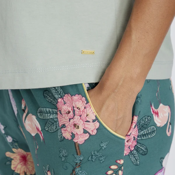 Pyjama vert en coton Lascana