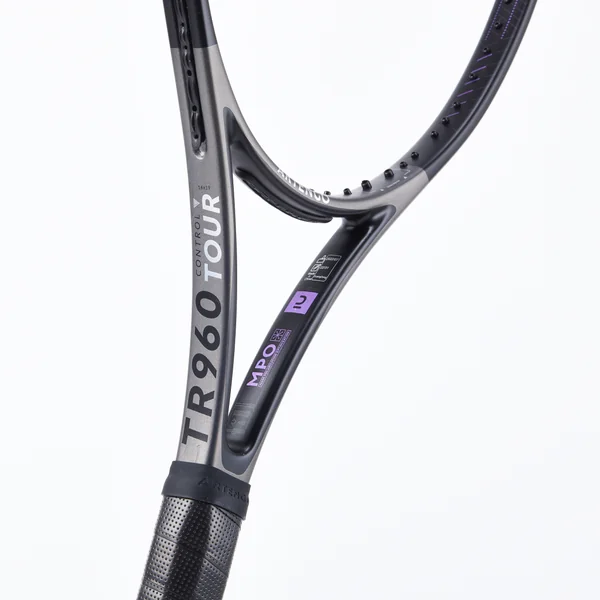 Raquette de tennis adulte - ARTENGO TR960 CONTROL Tour 16x19 gris NON CORDEE