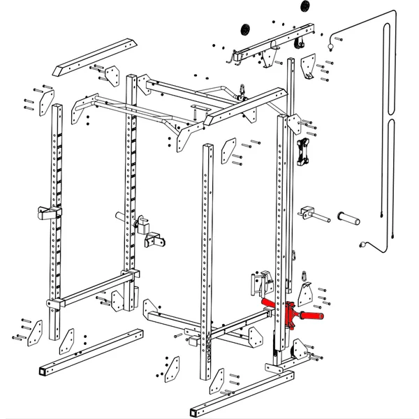 REPOSE DISQUE CHARGE GUIDEE - PIÈCE DÉTACHÉE POUR RACK 900 MUSCULATION