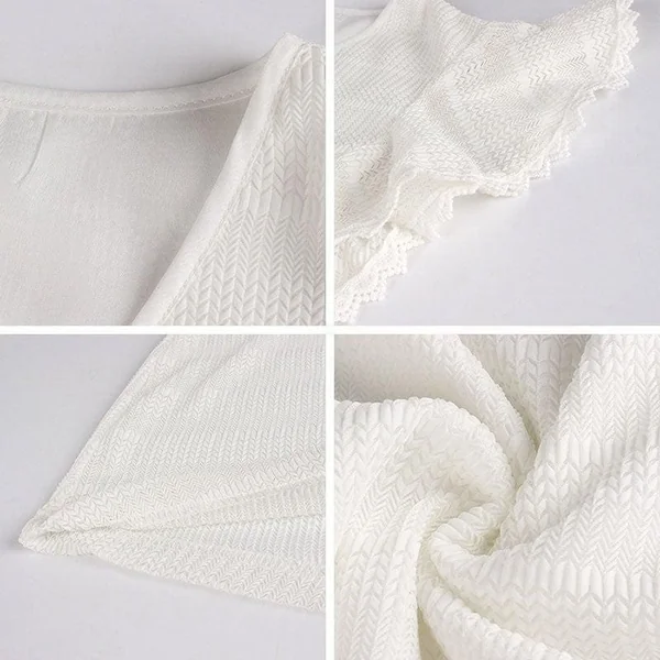 Robe Blanche Bohème A Lacets