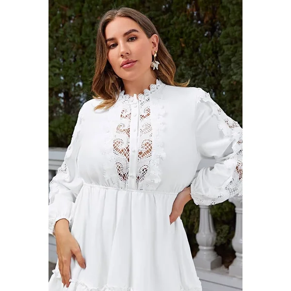 Robe Blanche Champêtre Grande Taille