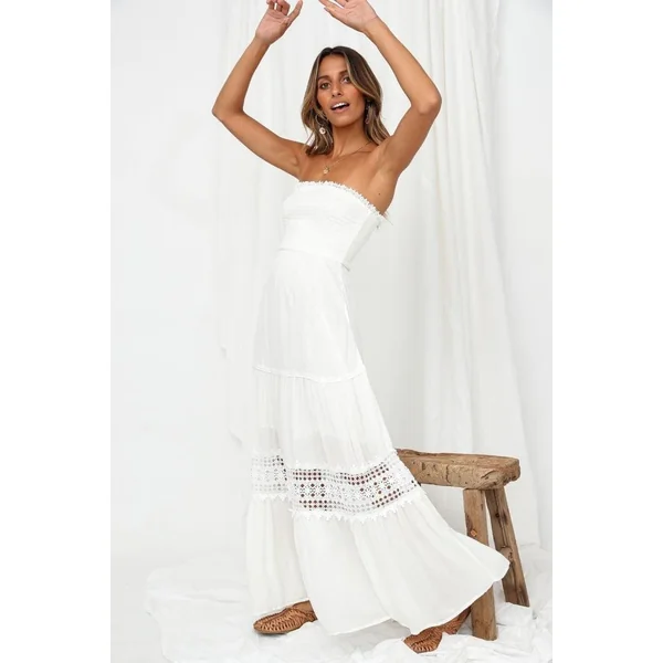 Robe Blanche De Mariage Bohème De Plage
