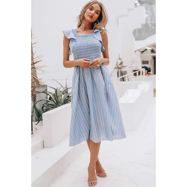 Robe Bleue Invité Mariage Champêtre