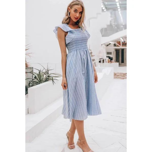 Robe Bleue Invité Mariage Champêtre