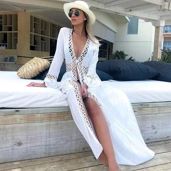 Robe Boho Blanche de Plage