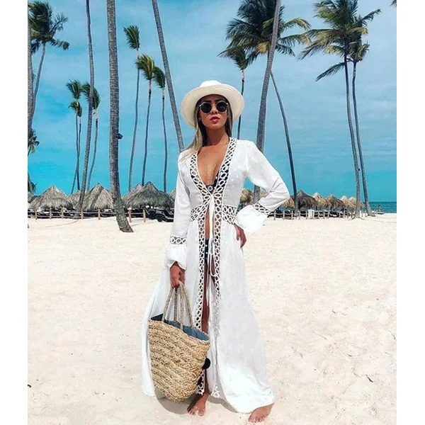 Robe Boho Blanche de Plage
