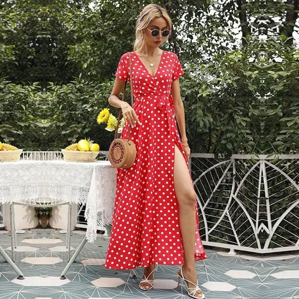 Robe Bohème A Pois