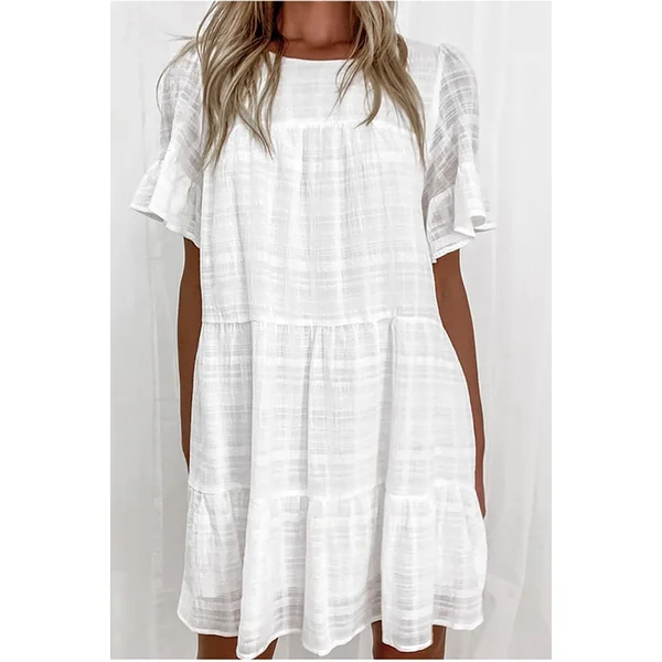 Robe Bohème Blanche Ample – Cassopée