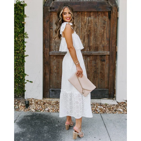Robe Bohème Blanche Hippie En Dentelle