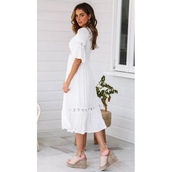 Robe Bohème Blanche Maxy