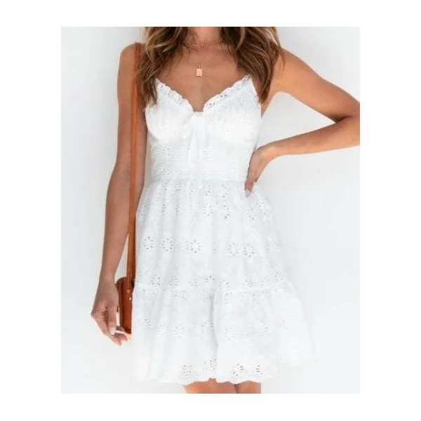 Robe Bohème Blanche Mini