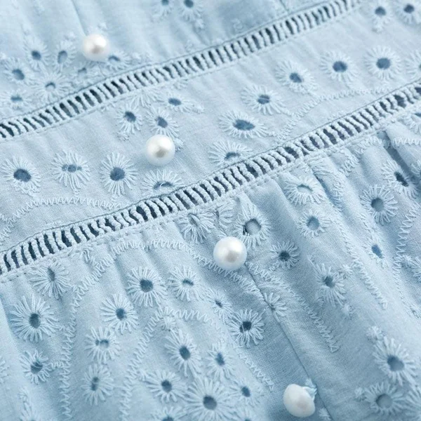 Robe Bohème Bleu Poussière