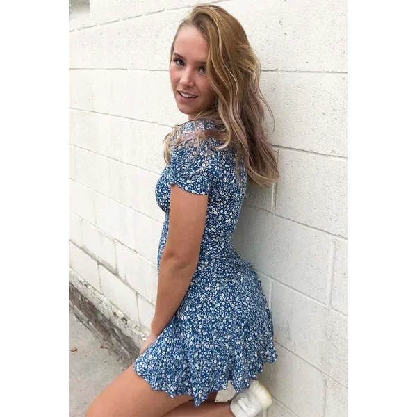 Robe Bohème Bleue Sexy – Ninon