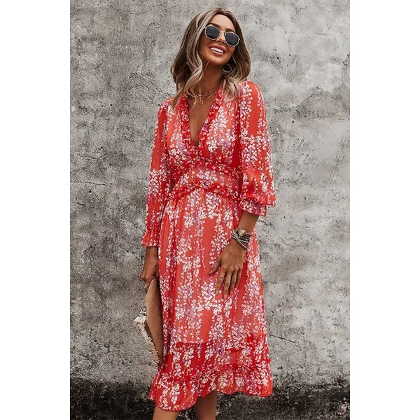 Robe Bohème Chic Automne – Goldie