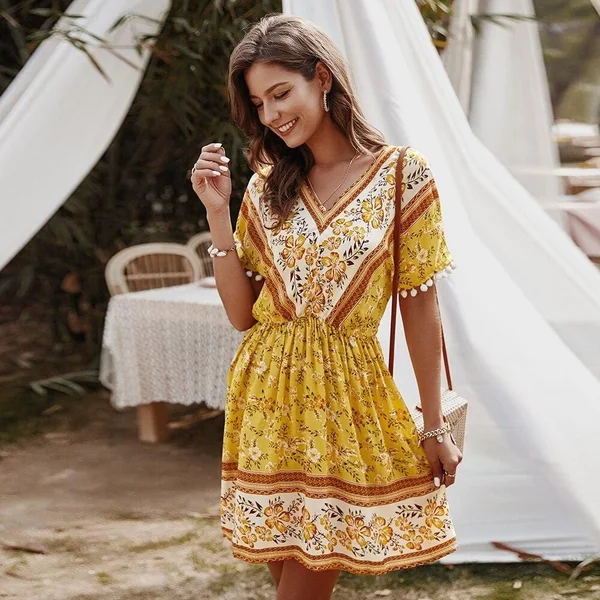 Robe bohème chic et florale