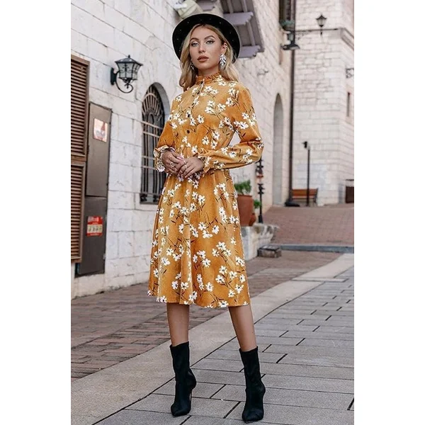 Robe Bohème Chic Jaune