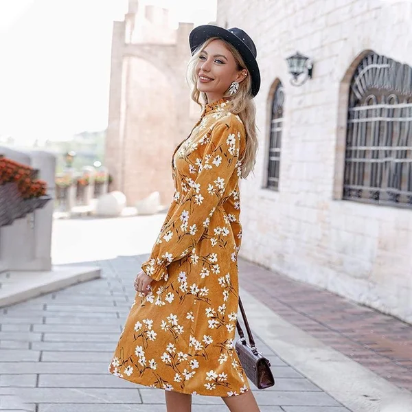 Robe Bohème Chic Jaune