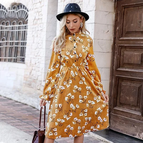 Robe Bohème Chic Jaune