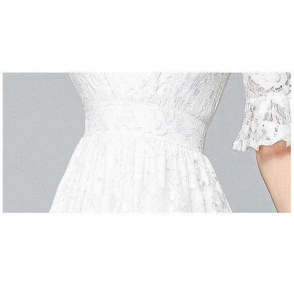 Robe Bohème Chic Longue Dentelle Blanche