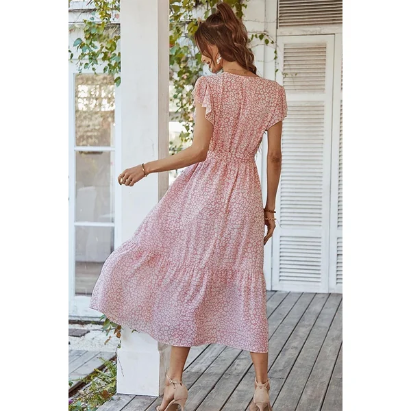 Robe Bohème Chic Rose Poudre – Claire