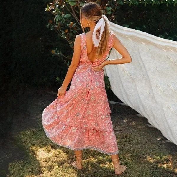 Robe Bohème Chic & Rouge