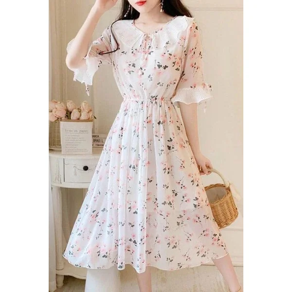 Robe Bohème Col Claudine – Anthelme