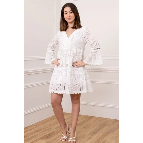Robe Bohème Courte Brodée