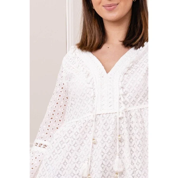 Robe Bohème Courte Brodée