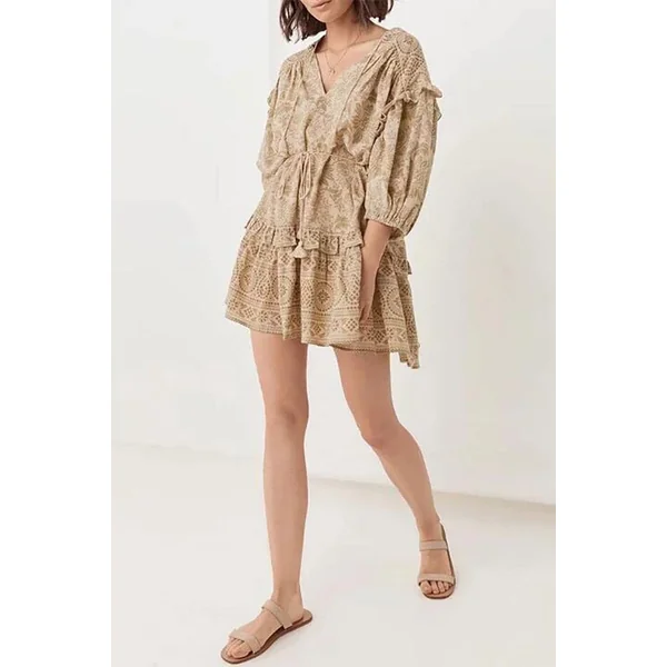 Robe Bohème Ecru en Dentelle – Amandine