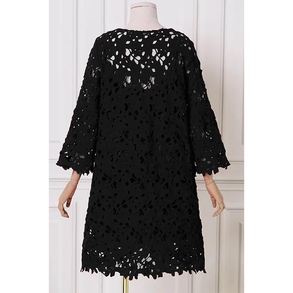 Robe Bohème en Dentelle Ajourée – Luna