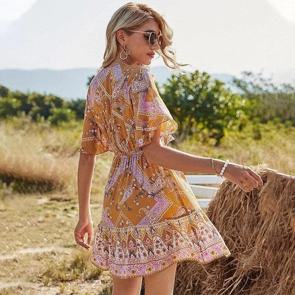 Robe Bohème en V
