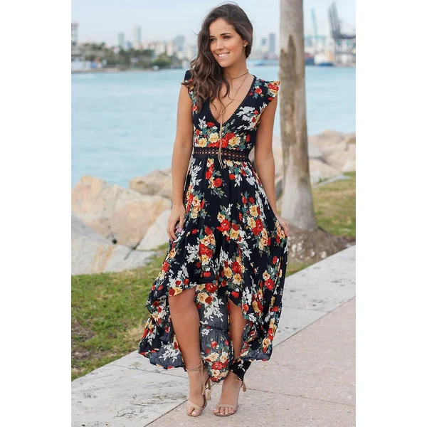 Robe Bohème Fleurie Dos Nu – Hermance
