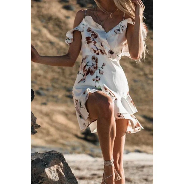 Robe Bohème Fleurie Très Courte – Esmée