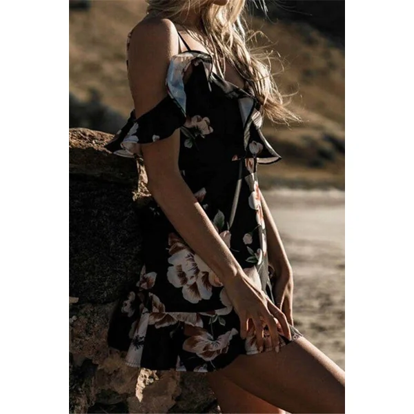Robe Bohème Fleurie Très Courte – Esmée