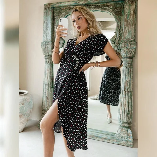 Robe Bohème Fluide Noire