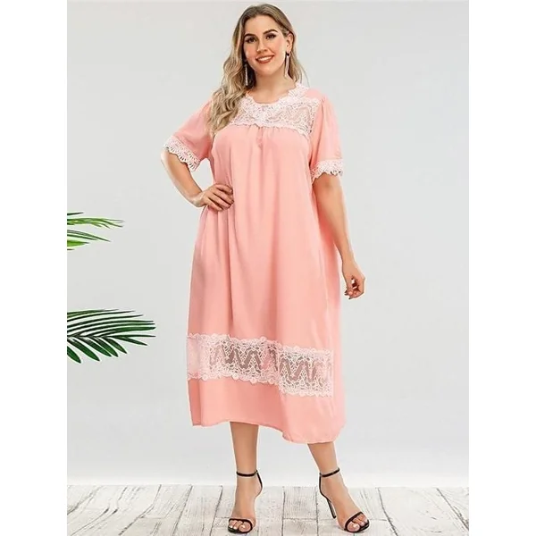 Robe Bohème Grande Taille Petites Dentelles