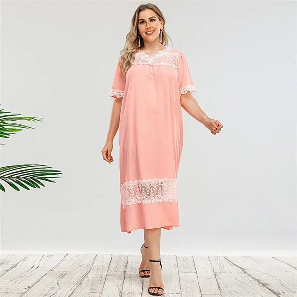 Robe Bohème Grande Taille Petites Dentelles