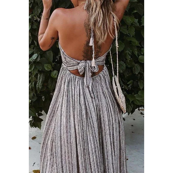 Robe Bohème Grise – Capucine