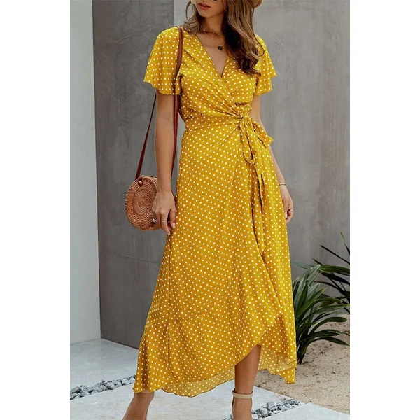 Robe Bohème Jaune Moutarde – Elvire