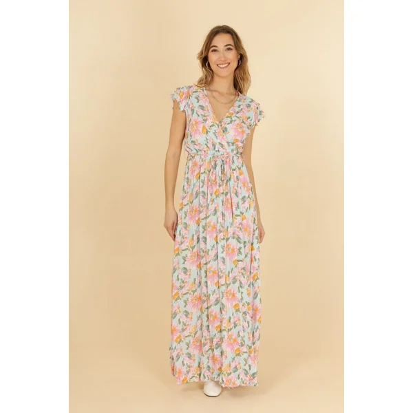 Robe Bohème Longue Bleu Ciel