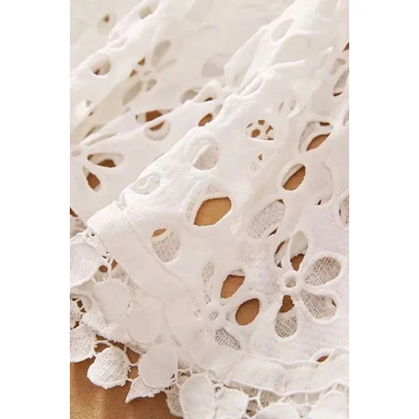 Robe Bohème Longue Dentelle Blanche – Octavia