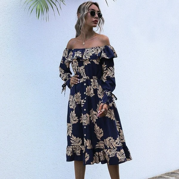 Robe Bohème Longue Décontractée
